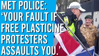 Met Police ‘Your At Fault If Free Palestine Protesters Attack You’ [upl. by Introk]