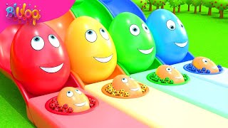 Surprise Eggs Kids Song  Colorful Eggs  BluLoo Nursery Rhymes amp Kids Songs [upl. by Atnahc]