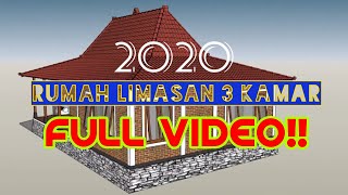 Rumah Limasan DESAIN RUMAH LIMASAN 3 KAMAR Rumah Limasan Modern Full Animasi [upl. by Ennaira]