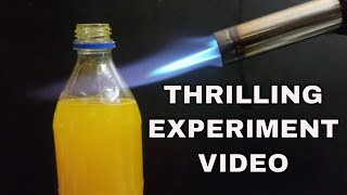 EXPERIMENT VIDEO  PLASTIC BOTTLE ON THE FIRE  BOTTLE VS FIRE  AMAZING EXPERIMENTS  THE GALAM [upl. by Lana]