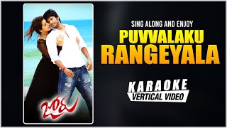 Puvvulaku RangeyalaKaraoke  Joru  Sundeep Kishan Rashi Khanna  Bheems Ceciroleo Shreya Ghoshal [upl. by Enitsugua]