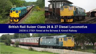 British Rail Sulzer Class 26 amp 27 Diesel Locomotives [upl. by Zined]