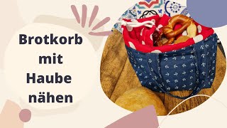 Brotkorb mit Henkel  Tutorial  nähen  Camping [upl. by Latrena]