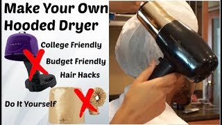 DIY Hooded Dryer for Deep Conditioning  Natural Hair Hacks [upl. by Anitsud]