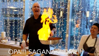 OPA Saganaki Time at the Hellenic Gala [upl. by Naujat]