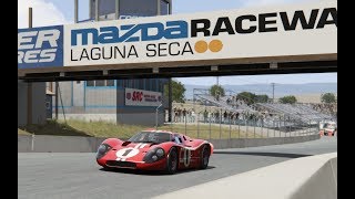 Ford GT40 MK4 Laguna Seca Assetto Corsa TV cam  onboard [upl. by Timon]