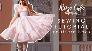 Puff Bustier Dress Tutorial  Pattern [upl. by Onil67]