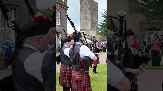 Dufftown pipeband playing Minstrel Boy during Gordon Castle highlandgames 2024 in Scotland shorts [upl. by Burnside710]