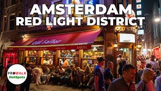 Amsterdam Red Light District Iconic amp Famous Streets Walking Tour [upl. by Goldin]