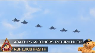 WHAT A WAY TO MAKE AN ENTRANCE 6SHIP FORMATION 494TH FS quotPANTHERSquot RETURN HOME • RAF LAKENHEATH [upl. by Htrap]