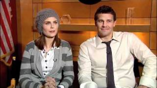 Bones David Boreanaz and Emily Deschanel Interview [upl. by Torrlow]