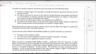 H1B RFE  Expert Opinion Letter  USCESorg [upl. by Lotsyrc]