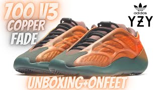 YEEZY 700 V3 COPPER FADE UNBOXINGON FEET [upl. by Standford399]