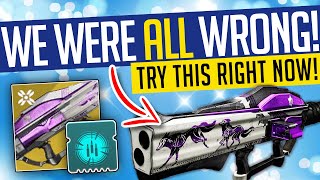 Destiny 2  WE WERE ALL WRONG Autoloading Overload Exotic Rocket Launcher  MUST TRY [upl. by Llebasi44]