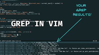 Grep in Vim  Setup from Scratch [upl. by Namaan]