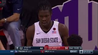 NCAA MBB San Diego State VS Utah State 2016 MWT 2nd Half [upl. by Assirral]