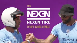 Zabaleta amp Lescott sideways at 100MPH  Drifting Challenge with Nexen Tire [upl. by Rexford]