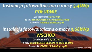 Instalacja fotowoltaiczna PV o mocy 54kWppołudnie368kWpwschód od 27052023r  Luty 2024 [upl. by Llenrup]