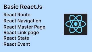 React Route React Navigation React Master Page React State React Event [upl. by Bradman]