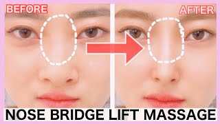 Nose Bridge Lift Massage Reshape Sharpen Your Nose Reduce Fat Nose Without Surgery [upl. by Colner]