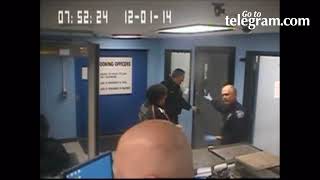 Video Surveillance video from holding cell at Worcester police station [upl. by Ahsirat]