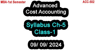 MBA1st Semester  Advanced Cost Accounting  Allocation of support department cost [upl. by Fernand]