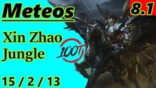 Meteos as Xin Zhao Jungle  S8 Patch 81  Full Gameplay [upl. by Yvonne]