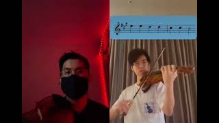 PAGANINI CAPRICE NO 24  Twosetviolin Duet [upl. by Adekahs]