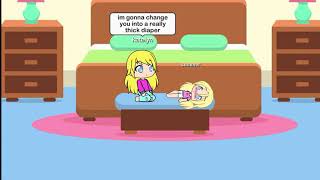 Gacha life diaper at sleepover part 3 [upl. by Neleh]