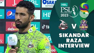 Sikandar Raza Interview  Lahore Qalandars vs Quetta Gladiators  Match 18  HBL PSL 8  MI2T [upl. by Lenneuq573]