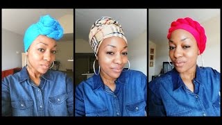 How to tie a Head Wrap  5 Ways [upl. by Urana]