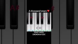 Christina Perri  A Thousand Years piano cover  piano tutorial shorts [upl. by Sayed]