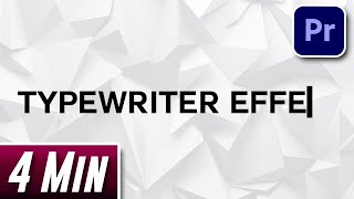 How to do Typewriter Effect  Premiere Pro [upl. by Rois]