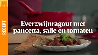 Everzwijnragout met pancetta salie en tomaten [upl. by Ayela445]