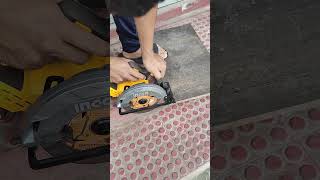 Ingco 6 12quot Brushless Cordless Circular Saw CSLI1652 test on 17mm board [upl. by Arawaj978]