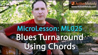 Learn a Blues Turnaround in the key of A Easy to Transpose  Guitar Lesson  ML025 [upl. by Celestine]