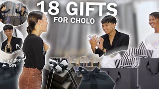 SURPRISING CHOLO WITH 18 GIFTS FOR HIS 18TH BIRTHDAY SOBRANG SAYA NI CHOLO  ROWVERY TRINIDAD [upl. by Asiulairam]