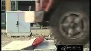 OPTIMA SECURITY SYSTEMS Hydraulic Tyre Killers Crash Test YouTube [upl. by Theta457]