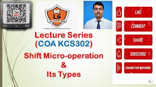 AKTU EXAM KCS302  shift Micro operation and its types  COA Lecture Series  LS Academy [upl. by Baskett]