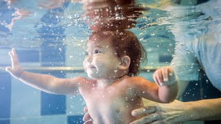 Baby swimming exercises 11تمارين سباحة الرضع [upl. by Athallia]