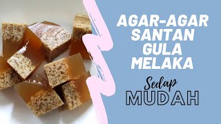 AgarAgar Santan Gula Melaka 2021  4 bahan shj [upl. by Tratner521]