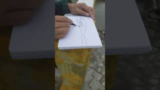 How to draw a outdoor pen sketch on a SketchBook with a pen [upl. by Gold]