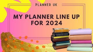 My Planner Line Up for 2024  including Common Planner Kinbor Paper Tess Designs  Planner UK [upl. by Imer]