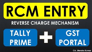 RCM Reverse Charge Mechanism in Tally Prime  GST  RCM [upl. by Siubhan]