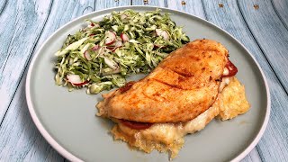 Easy Tomato and Cheese Stuffed Chicken Breast Recipe  CookAtHome [upl. by Dranrev235]