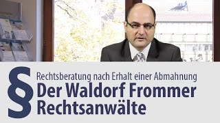 Nach Erhalt Waldorf Frommer Abmahnung  Hilfe  Anwalt [upl. by Ingar229]