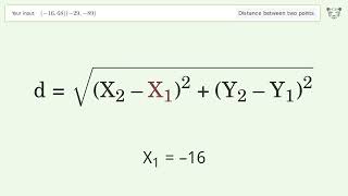 Find the distance between two points p1 1668 and p2 2989 StepbyStep Video Solution [upl. by Sonitnatsok]