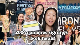 2024 Romance Book Signings  Book Haul  Travel Vlog ApollyCon  Arcane Society [upl. by Acireh]