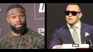 Tyron Woodley Pokes Fun at Colby Covingtons Hat at Trump White House Visit [upl. by Avi171]