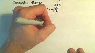 The Remainder Theorem  Example 2 [upl. by Deehsar247]